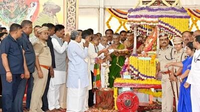 The renowned Mysore Dussehra festivities begins on Sunday. (HT Photo) The renowned Mysore Dussehra festivities begins on Sunday. (HT Photo)