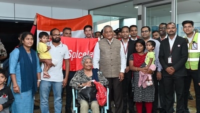 The fourth flight from Israel under 'Operation Ajay' carrying 274 Indian passengers landed in the national capital on Sunday. The fourth flight from Israel under 'Operation Ajay' carrying 274 Indian passengers landed in the national capital on Sunday.