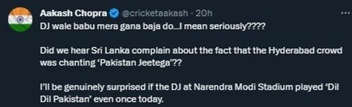 Aakash Chopra's post on Mickey Arthur's remark Aakash Chopra's post on Mickey Arthur's remark