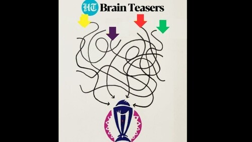 Brain Teaser; Can you figure out which path will lead to Cricket World Cup 2023? (Hindustan Times) Brain Teaser; Can you figure out which path will lead to Cricket World Cup 2023? (Hindustan Times)