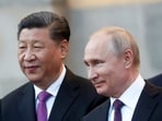 Chinese President Xi Jinping and Russian President Vladimir Putin meet at the Kremlin in Moscow, Russia.