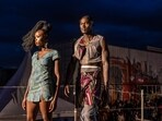 Models walk the catwalk while showcasing designs at the main fashion show during the Kibera Fashion Week in the informal settlement of Kibera in Nairobi, on October 15, 2023. Models walk the catwalk while showcasing designs at the main fashion show during the Kibera Fashion Week in the informal settlement of Kibera in Nairobi, on October 15, 2023.
