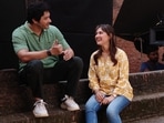 Shreyas Talpade and Manjari Fadnnis during the shoot of Zindagi Namkeen Hai in Lucknow