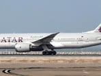 This file photo taken on July 20, 2017 shows a Qatar Airways plane taking-off from the Hamad International Airport in Doha, Qatar. (AFP) This file photo taken on July 20, 2017 shows a Qatar Airways plane taking-off from the Hamad International Airport in Doha, Qatar. (AFP)
