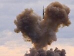 In this video grab provided by RU-RTR Russian television via AP television on Thursday, March 1, 2018, the Avangard hypersonic vehicle blasts off during a test launch at an undisclosed location in Russia. President Vladimir Putin declared Thursday that Russia has developed a range of new nuclear weapons, claiming they can't be intercepted by enemy.