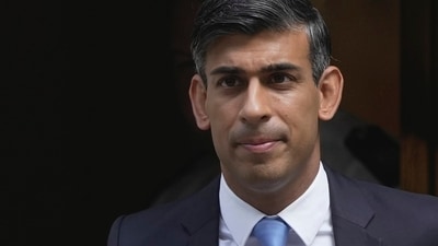 Britain's prime minister Rishi Sunak in London. (AP)