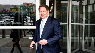 File - Activision Blizzard CEO Bobby Kotick leaves the Phillip Burton Federal Building and U.S. Courthouse in San Francisco on June 28, 2023. Microsoft, which owns the Xbox gaming system, closed its $69 billion deal to buy game-maker Activision Blizzard on Friday. It marks the end of an era for Kotick, who's led the Southern California maker of Call of Duty since 1991. (AP Photo/Noah Berger, File) (AP)