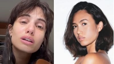 Yael Shoshana Cohen (L), a singer from the Israeli indie pop band Lola Marsh, took to Instagram to dedicate a song to Noa Argamani (R), a woman who was kidnapped by Hamas terrorists from the site of a music festival in Israel (lolamarshband/Instagram, Noa Argamani/Facebook)