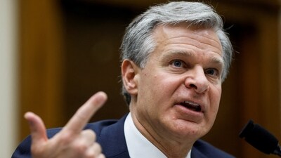 FILE PHOTO: FBI Director Christopher Wray testifies before a House Judiciary Committee hearing on "oversight of the Federal Bureau of Investigation" and alleged politicization of law enforcement, on Capitol Hill in Washington, U.S., July 12, 2023. REUTERS/Jonathan Ernst/File Photo (REUTERS)