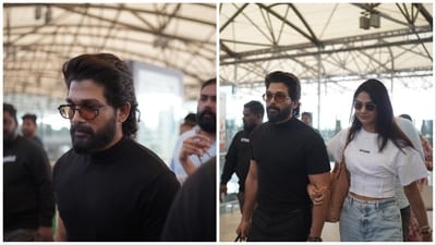 Allu Arjun and wife Sneha Reddy are headed to Delhi to attend the 69th National Film Awards ceremony. Allu Arjun and wife Sneha Reddy are headed to Delhi to attend the 69th National Film Awards ceremony.
