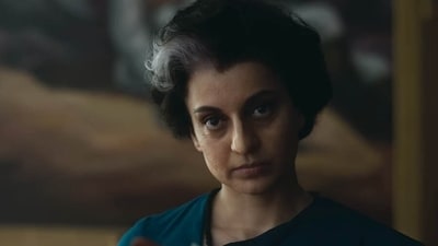 Kangana Ranaut as Indira Gandhi in Emergency.