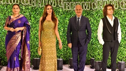 Many celebrities attended Hema Malini's birthday bash. Many celebrities attended Hema Malini's birthday bash.
