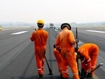 Mumbai International Airport (CSMIA) concludes its post-monsoon runway maintenance, in Mumbai. (ANI)