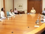 Prime Minister Narendra Modi chairs the meeting in the presence of Science Minister Jitendra Singh and Indian Space Research Organisation (ISRO) chairman S Somnath.