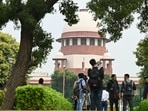 Journalists gather at the courtyard of the Supreme Court of India in New Delhi on October 17, ahead of the ruling on same-sex marriages. Journalists gather at the courtyard of the Supreme Court of India in New Delhi on October 17, ahead of the ruling on same-sex marriages.