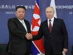 Russia's President Vladimir Putin and North Korea's leader Kim Jong Un.