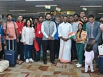 External Affairs Ministry spokesperson Arindam Bagchi said that 286 passengers, including 18 Nepalese nationals, arrived on board the fifth flight under Operation Ajay. External Affairs Ministry spokesperson Arindam Bagchi said that 286 passengers, including 18 Nepalese nationals, arrived on board the fifth flight under Operation Ajay.