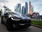 A Tesla Model X electric vehicle is shown in this picture illustration taken in Moscow, Russia July 23, 2020. 