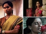 Smita Patil in stills from Bhumika, Mirch Masala and Chidambaram