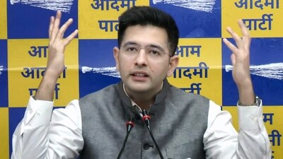 AAP MP Raghav Chadha. AAP MP Raghav Chadha.