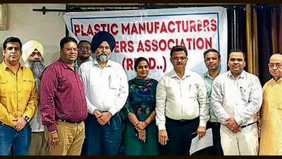 Members of Plastic Manufacturers and Traders Association during the seminar in Ludhiana. (HT PHOTO)