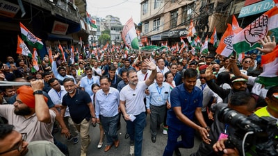 Congress leader Rahul Gandhi was on a two-day visit to campaign for party candidates in Mizoram. (PTI) Congress leader Rahul Gandhi was on a two-day visit to campaign for party candidates in Mizoram. (PTI)
