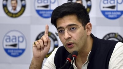 Aam Aadmi Party MP Raghav Chadha (HT file) Aam Aadmi Party MP Raghav Chadha (HT file)