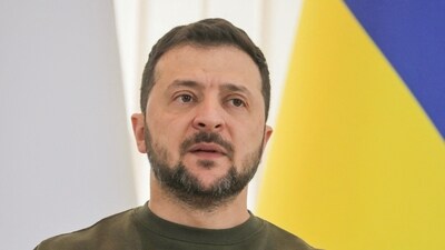 Russia-Ukraine War: Ukraine's President Volodymyr Zelensky attends a press conference. (Reuters)