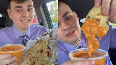 US man's first Indian cuisine experience goes viral with over 35 million views. (Instagram/@lukefoods_) US man's first Indian cuisine experience goes viral with over 35 million views. (Instagram/@lukefoods_)