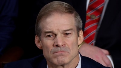 U.S. Rep. Jim Jordan (R-OH), the top contender in the race to be the next Speaker of the U.S. House of Representatives, reacts as he watches his bid to become Speaker fail in the first round of voting on the floor of the House of Representatives at the U.S. Capitol in Washington, U.S., October 17, 2023. REUTERS/Jonathan Ernst (REUTERS)