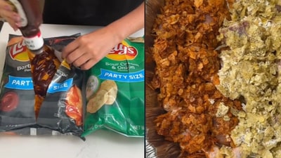 Crispy chicken recipe leaves Internet divided (@tammylouiseee/TikTok) Crispy chicken recipe leaves Internet divided (@tammylouiseee/TikTok)