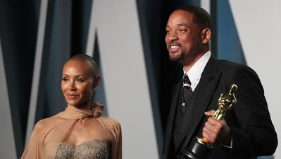 Will Smith and Jada Pinkett Smith from the Vanity Fair Oscar party during the 94th Academy Awards. (REUTERS)