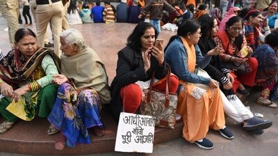 Women participate in a march demonstrating the “Urgent Need to Pass Women's Reservation Bill in Winter Session of Parliament” in New Delhi in December 2017 (Arvind Yadav/HT PHOTO) Women participate in a march demonstrating the “Urgent Need to Pass Women's Reservation Bill in Winter Session of Parliament” in New Delhi in December 2017 (Arvind Yadav/HT PHOTO)