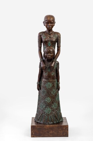 A sculpture by artist A Ramachandran, whose work is exhibited at this show. A sculpture by artist A Ramachandran, whose work is exhibited at this show.
