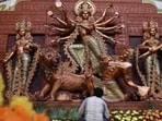 For nine nights, it is believed that Goddess Durga descends from the heavens and conquers evil. (HT Archive)