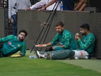 Pakistan's captain Babar Azam with teammate Imam-ul-Haq during a practice session Pakistan's captain Babar Azam with teammate Imam-ul-Haq during a practice session