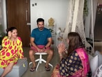 Rubina Dilaik and Abhinav Shukla with their friend.