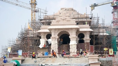 The construction work of Shri Ram Janmabhoomi Temple is underway, in Ayodhya. (Shri Ram Janmbhoomi Teerth Kshet) The construction work of Shri Ram Janmabhoomi Temple is underway, in Ayodhya. (Shri Ram Janmbhoomi Teerth Kshet)