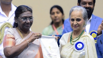 Veteran actress Waheeda Rehman was conferred with the Dadasaheb Phalke Lifetime Achievement Award. (ANI ) Veteran actress Waheeda Rehman was conferred with the Dadasaheb Phalke Lifetime Achievement Award. (ANI )