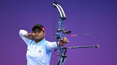India's Jyothi Surekha Vennam competes at the Asian Games in Hangzhou (AFP) India's Jyothi Surekha Vennam competes at the Asian Games in Hangzhou (AFP)