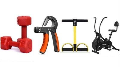 Amazon Sale 2023: Get dumbbells tummy trimmers, hand strengtheners and more products are available at discounted rates, Amazon Sale 2023: Get dumbbells tummy trimmers, hand strengtheners and more products are available at discounted rates,