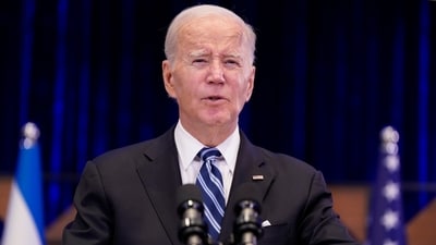 Joe Biden In Israel: US president Joe Biden delivers remarks on the war between Israel and Hamas after meeting Israeli Prime Minister Benjamin Netanyahu. (AP) Joe Biden In Israel: US president Joe Biden delivers remarks on the war between Israel and Hamas after meeting Israeli Prime Minister Benjamin Netanyahu. (AP)