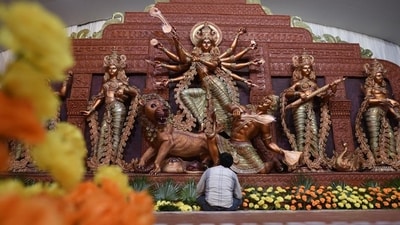 For nine nights, it is believed that Goddess Durga descends from the heavens and conquers evil. (HT Archive) For nine nights, it is believed that Goddess Durga descends from the heavens and conquers evil. (HT Archive)