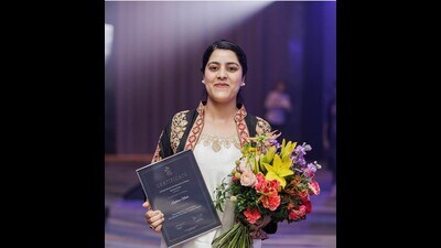 Organisers informed Safina that the media award, instituted by the journalism school, was cancelled. (HT PHOTO) Organisers informed Safina that the media award, instituted by the journalism school, was cancelled. (HT PHOTO)