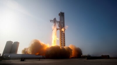 SpaceX’s Starship lifts off from the company’s Boca Chica launchpad (REUTERS)