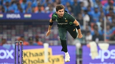 Shaheen Shah Afridi bowls during the 2023 ICC Men's Cricket World Cup one-day international (ODI) match between India and Pakistan at the Narendra Modi Stadium (AFP) Shaheen Shah Afridi bowls during the 2023 ICC Men's Cricket World Cup one-day international (ODI) match between India and Pakistan at the Narendra Modi Stadium (AFP)