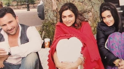 Saif Ali Khan, Deepika Padukoen and Diana Penty on the sets of Cocktail Saif Ali Khan, Deepika Padukoen and Diana Penty on the sets of Cocktail