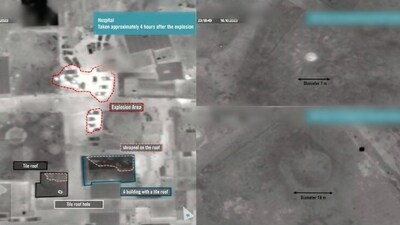 Israel shared before-after footage of the Gaza hospital and claimed that there was no major damage to the hospital structure after the explosion, proving that it was not a targetted attack but a misfired one.