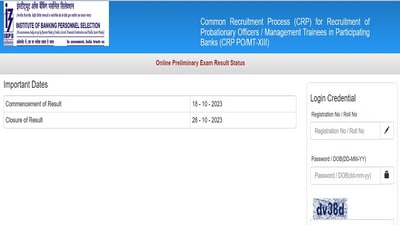 IBPS PO Prelims Result 2023 out at ibps.in, check result here IBPS PO Prelims Result 2023 out at ibps.in, check result here