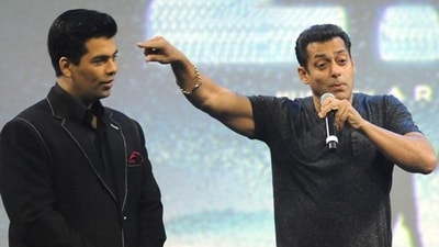 Karan Johar and Salman Khan together at an event. (File Photo) Karan Johar and Salman Khan together at an event. (File Photo)